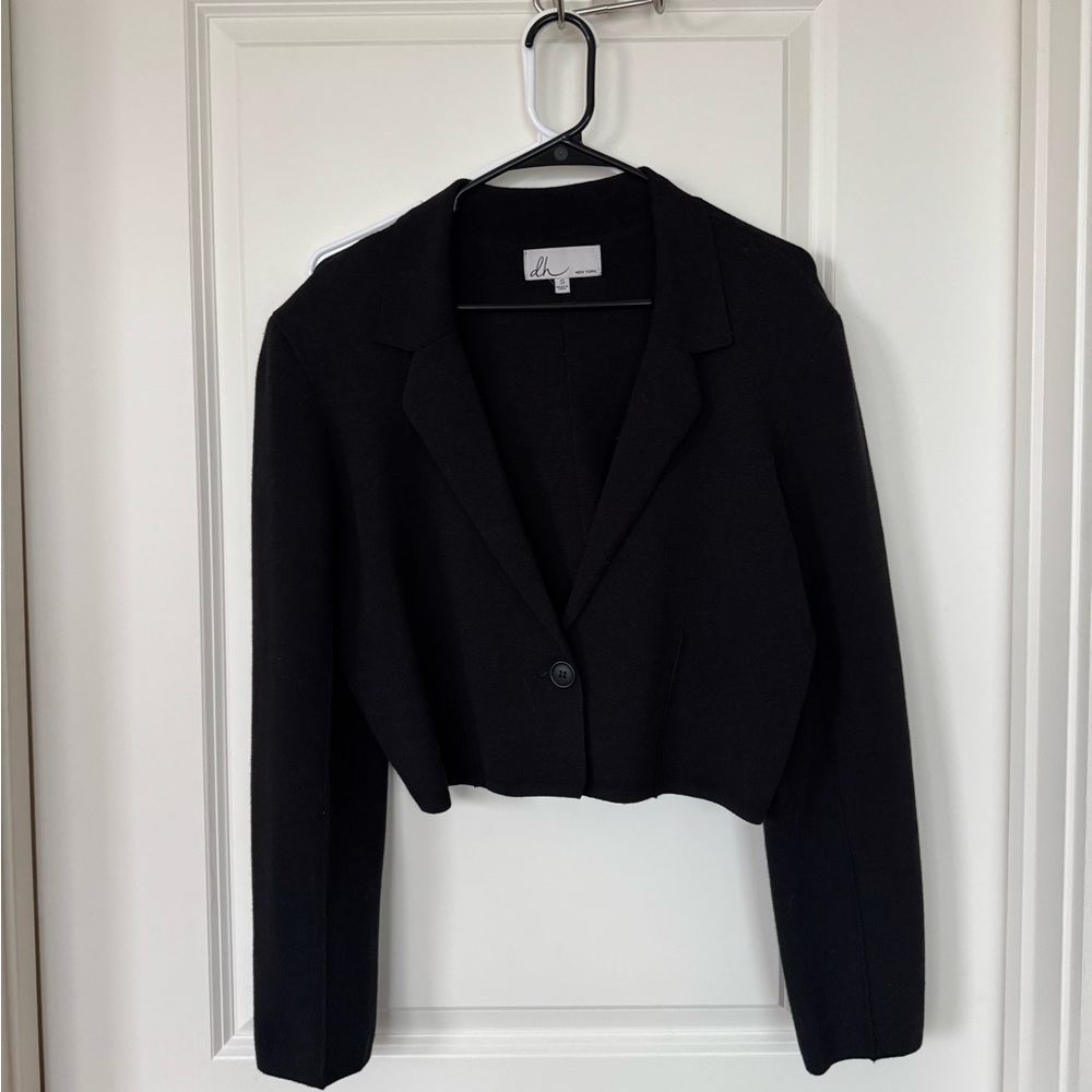 Black Women's Cropped Blazer